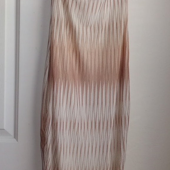 Forever 21 Abstract Print Maxi Dress In Ivory/Tan Size M - Picture 2 of 7